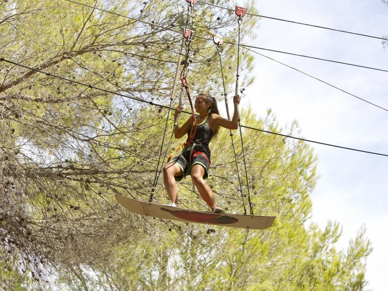 This adventure park is the largest on the island. With high ropes ...